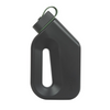 Charcoal gray Tanker male urinal on a white background, showing the angled spout, integrated handle, and twist-lock cap with carry loop
